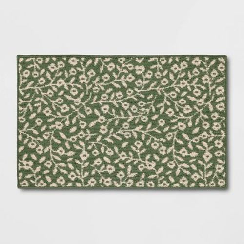 2'x3' Botanical Washable Accent Rug Fern Green - Threshold™