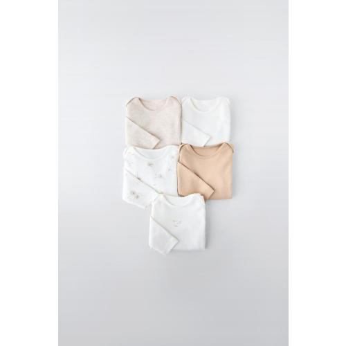FIVE PACK OF DANDELION BODYSUITS - taupe brown | ZARA United States