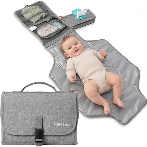 Portable Changing Pad - Changing Pad Travel Extra Long Waterproof with Storage and Wipes Pocket - Foldable Baby Diaper Changing Pad - Portable Changing Station for Travel, On-the-Go Parents & Newborns