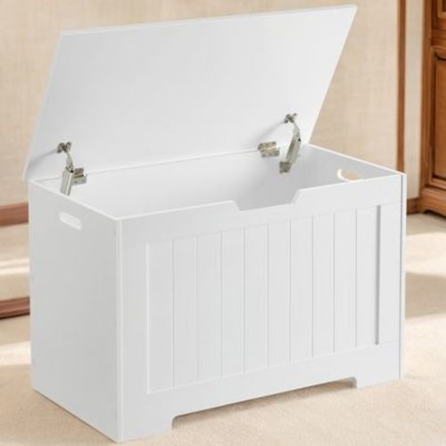 Storage Chest, 29.9 Inches Width Storage Bench, Entryway Bench with 2 Safety Hinges, Shoe Bench, Farmhouse Style, for Entryway, Bedroom, Living Room