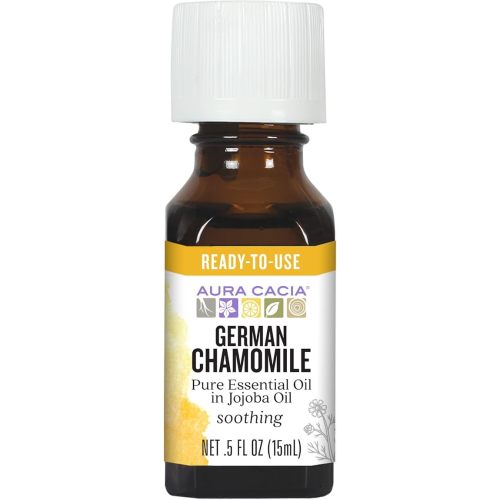Aura Cacia German Chamomile Essential Oil (in jojoba Oil) | 0.5 fl. oz. | Matricaria recutita