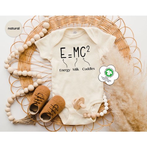 E=MC2 Onesies®, Science Bodysuit, Funny Baby Clothes, Geek Bodysuit, Baby Boy Gift, E=MC2 Funny Onesies, Cute Baby Onesies®