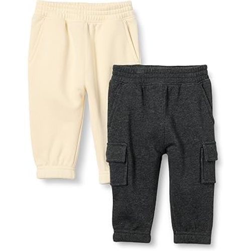 Amazon Essentials Baby Boys' Cargo Joggers, Pack of 2