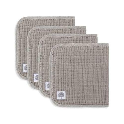 Parker Baby 4 Pack Muslin Cotton Burp Cloths - Gray