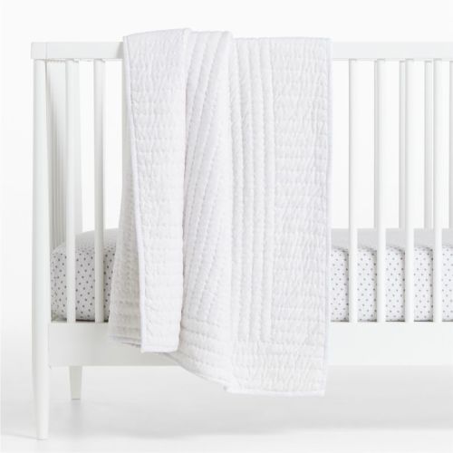 Baby's First Grey Organic Jersey Baby Crib Quilt