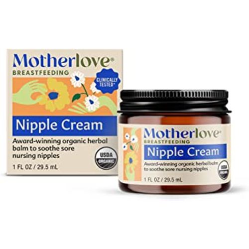 Motherlove Nipple Cream (1 oz) Organic Lanolin-Free Nipple Cream for Breastfeeding—Benefits Nursing & Pumping Moms