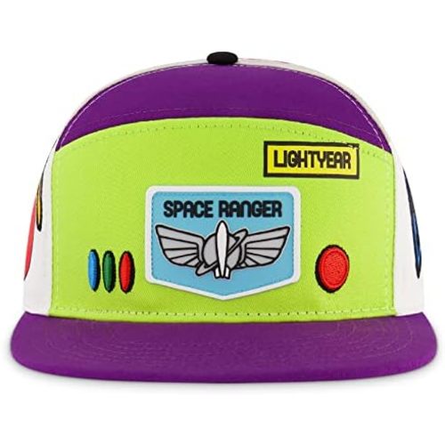 Concept One Disney Pixar Toy Story 4 Baseball Cap, Buzz Lightyear Adult Snapback Hat with Flat Brim