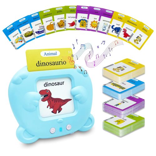 Mabozo Talking Flash Cards Learning Toys for 1-6 Years Old Boys Girls,Autism Sensory Toys for Autistic Children,Speech Therapy Toys,Learning Montessori Toys,224 Sight Words(Blue)