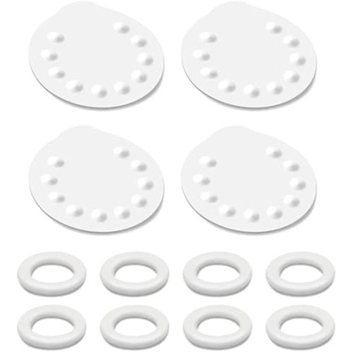 Maymom 8 O-Rings 4 Breast Pump Membranes for Medela Harmony Manual Breast Pump, Maymom Pump Parts for Medela Hand Pump Harmony and Medela Membrane Replacement