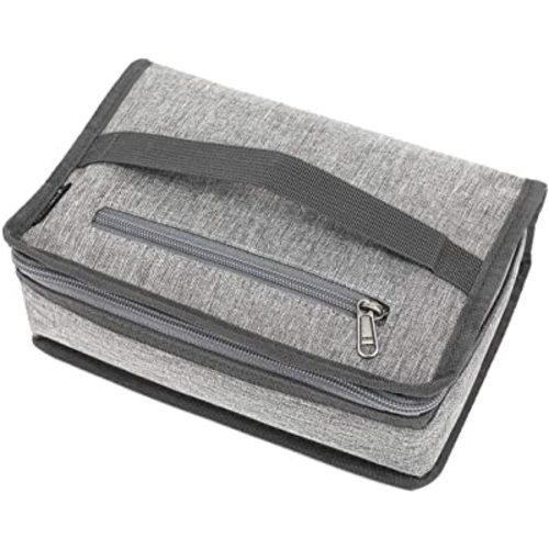 FlowFly Small Insulated Lunch box Portable Soft Bag Mini Cooler Thermal Meal Tote Kit with Handle for Work & School, Heather Grey