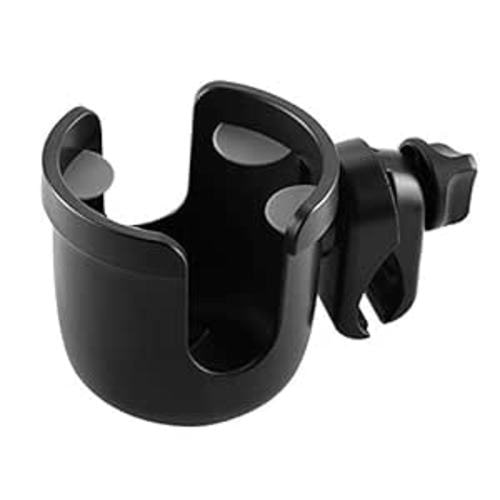 Accmor Stroller Cup Holder, Universal Cup Holder, Bike Cup Holder, 360° Rotatable Large Caliber Drinks Holder for Stroller, Bike, Wheelchair, Walker, Black - Cup Holder-1pc