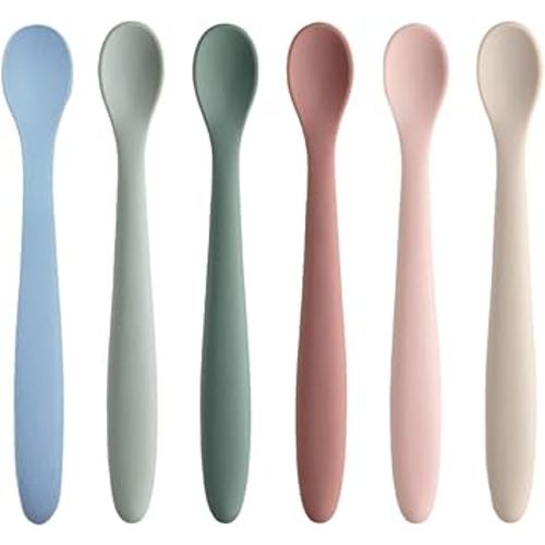 Amazon.com: Spoons, 6-Piece Silicone Feeding Spoons, Dishwasher & Boil-proof : Home & Kitchen