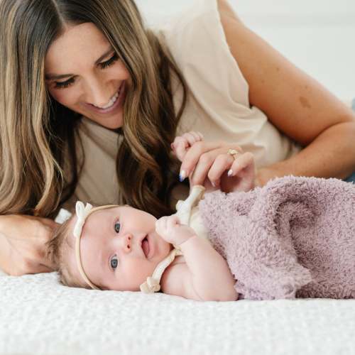 BAMBONI® RECEIVING BLANKETS - woodrose