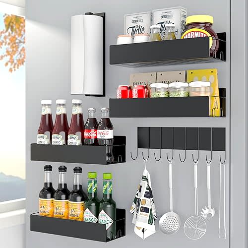 Magnetic Spice Rack for Refrigerator,Baby Bottle Holders