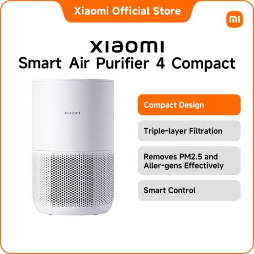 Xiaomi Smart Air Purifier 4 Compact |1-year Warranty | Allergen removal | Low Noise | Smart control | Real-time air quality monitoring
