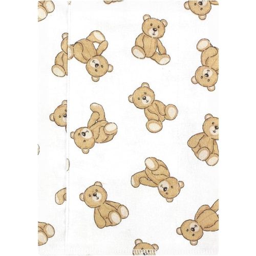 Hudson Baby Unisex Baby Cotton Flannel Burp Cloths, Teddy Bears 7 Pack, One Size