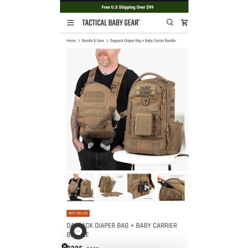 Daypack Diaper Bag + Baby Carrier Bundle | Tactical Baby Gear®