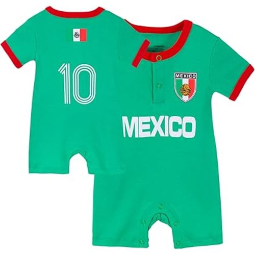 Cnins Sports Fan Baby Outfits 0-24M | Soccer Themed Newborn Infant Bodysuit Rompers | Football Clothes for Toddlers