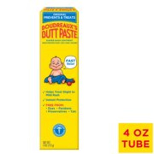 Original Boudreaux's Butt Paste Diaper Rash Ointment, 4 oz Tube
