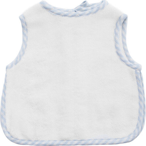 Apron Bib, Pale Blue Gingham - Louelle. Bibs | Maisonette