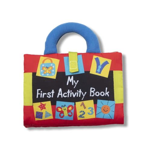 Melissa & Doug K’s Kids My First Activity Book 8-Page Soft Book for Babies and Toddlers Early Learning Developmental Plush Soft Activity for Babies and Toddlers