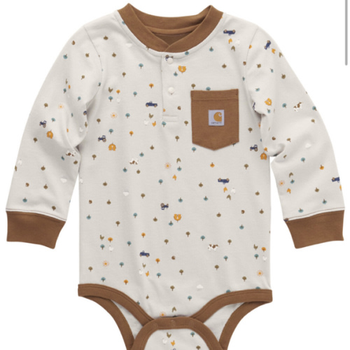 Carhartt Infant Boys' Conversational Print Long Sleeve Onesie | Boot Barn