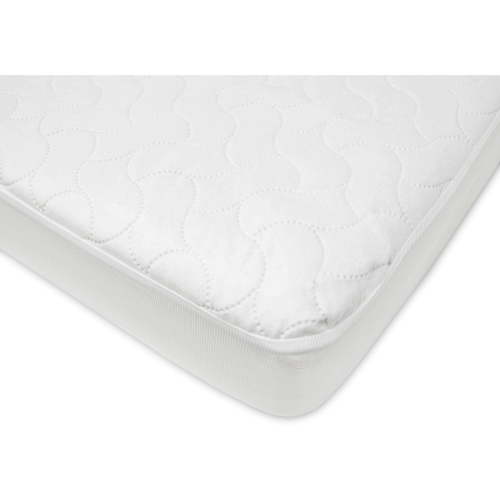 American Baby Company Waterproof Fitted Crib and Toddler Mattress Protector, Quilted and Noiseless Crib & Toddler Mattress Pad Cover, White, 52"x28"x9"
