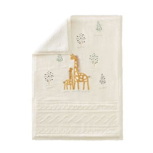 Giraffe Heirloom Baby Blanket, Ivory Multi