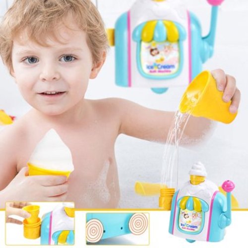 Momihoom Bubble Ice Cream Maker Bath Toy, Bathtub Bubble Machine Shower Toys for Kids Toddler Age 3 4 5 6 7 8