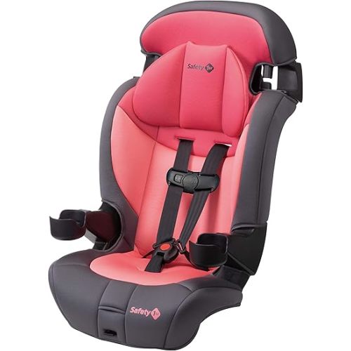 Safety 1st Grand 2-in-1 Booster Car Seat, Converts from High Back to Belt-Positioning Booster, High Back Seat for Kids 40-65, and Belt-Positioning 40-100 Pounds, Sunrise Coral