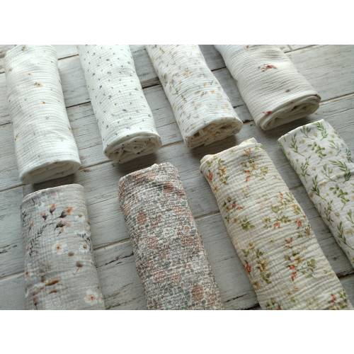 Flower Baby Swaddle Blanket, Organic Muslin Baby Swaddles, Lightweight Breathable Baby Girl Blanket, Foral Baby Wrap, Baby Shower Gift