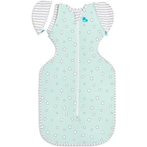 Love to Dream Swaddle Up Transition Swaddle, Luxuriously Silky Soft Viscose from Bamboo, Patented Zip-Off Wings, Gently Help Baby Transition, Lite 0.2 TOG, 13-19 lbs, Light Mint