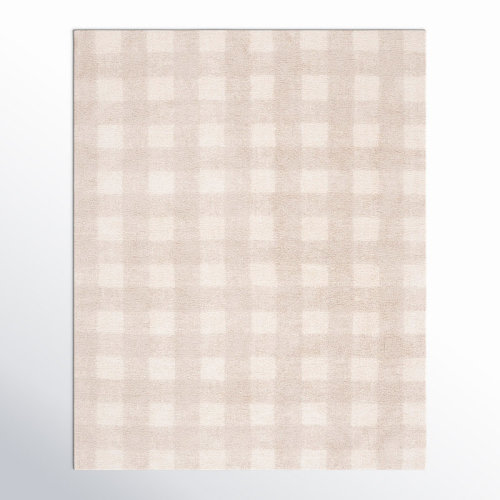 Birch Lane™ Barclay Plaid Hand Woven Flatweave Cotton Area Rug in Beige & Reviews | Wayfair