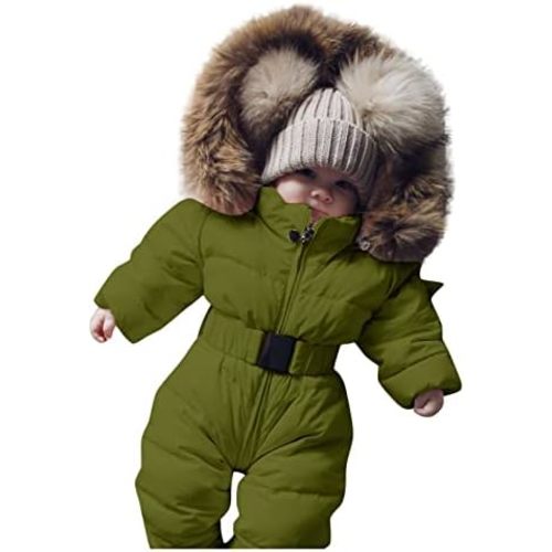Baby Boys Girls Snowsuit Winter Coat Infant Thick Warm Hooded Jumpsuit Romper Newborn Bunting Snow Suits for Boys