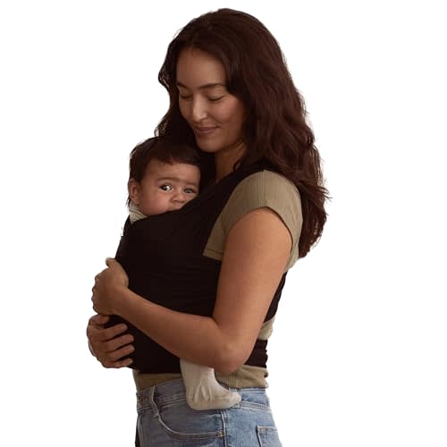 Solly Baby Wrap Carrier, Lightweight Hands-Free Baby Sling Carrier Newborns to Toddler, Infants 8-25 Lbs., Baby Registry Must Have, Baby Carrier Wrap, Newborn Baby Essentials, Black