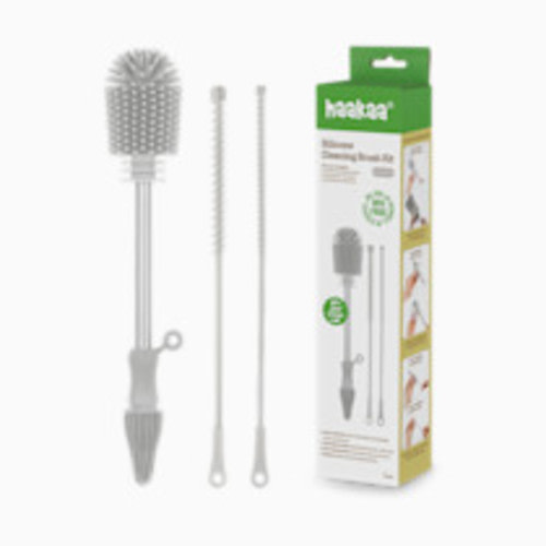 Haakaa Silicone Cleaning Brush Kit - Grey