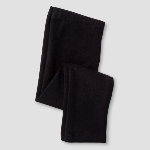 Cat & Jack Toddler Girls' Solid Leggings, Black - size 12M