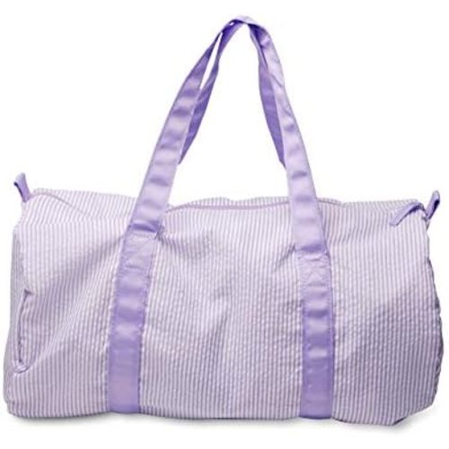 Gabigaba Kids Travel Overnight Bag Seersucker Carry On Lightweight Weekender Duffel Bag for Boys and Girls (Lavender)