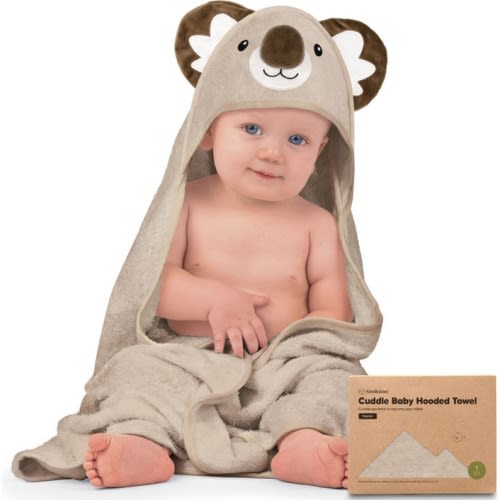 KeaBabies Cuddle Baby Hooded Towel, Medium, Koala