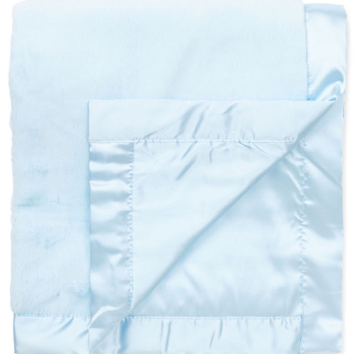 Blue Plush Receiving Blanket