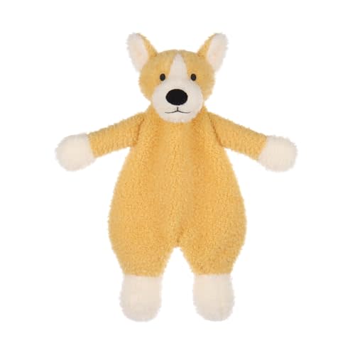 Apricot Lamb Corgi Soft Loveys for Babies, Security Blanket for Baby Boy and Girl, 10.3 Inches for Infant and Toddlers