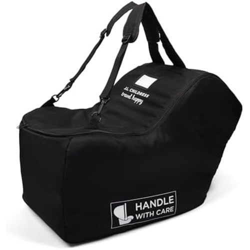 J.L. Childress Premier Infant Car Seat Travel Bag - Thick Padding, Backpack Straps, AirTag Holder - Fits UppaBaby, Nuna, Chicco and Most Infant Carriers with Bases – Car Seat Bag for Airplane Travel