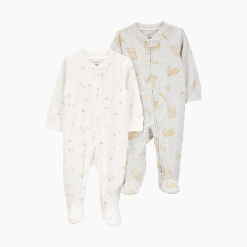 Carter's 2-Pack 2-Way Zip Cotton Blend Sleep & Plays - Assorted, 3-6 M