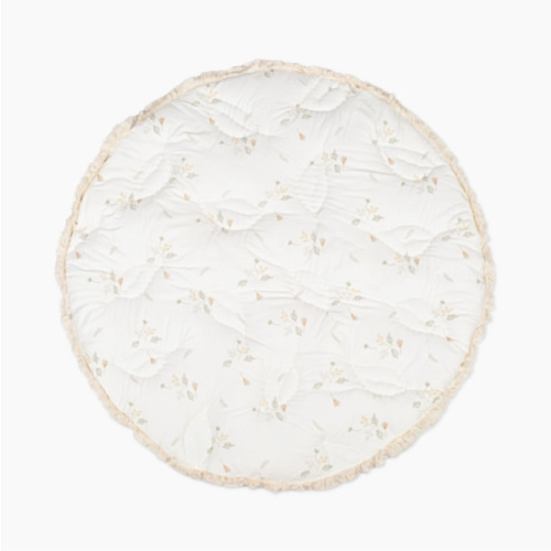Crane Baby Cotton Quilted Playmat - Willow Dainty Leaf