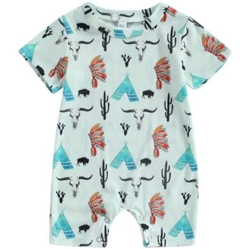 Toddler Baby Boy Girls Farm Clothes Western Farm Animals Chicken/Cow Print Romper Newborn Jumpsuit Country Stuff