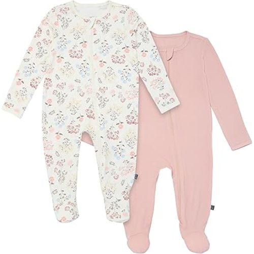 Modern Moments by Gerber Unisex Baby 2-Pack Sleep 'N Play with Mitten Cuffs