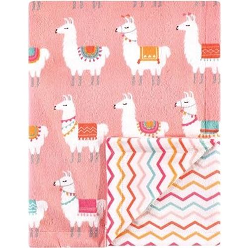 Hudson Baby Unisex Baby Plush Mink Blanket, Llama, One Size