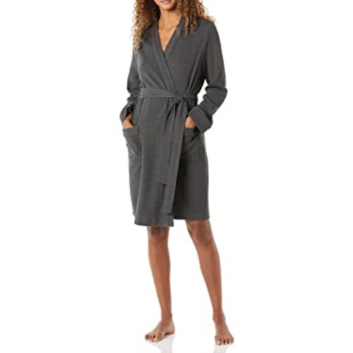 Amazon Essentials Women's Lightweight Waffle Mid-Length Robe (Available in Plus Size)