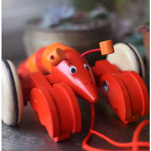 Pull-Along Lobster Wooden Toy