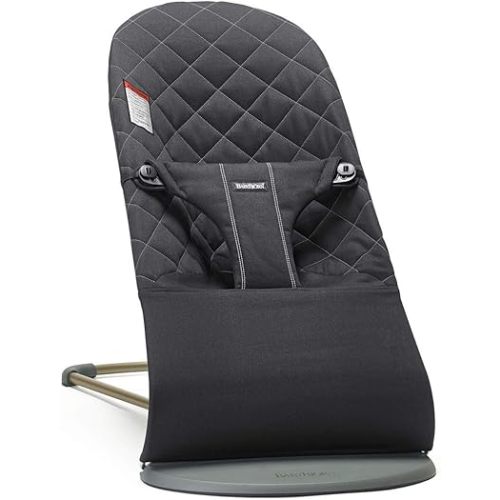 BabyBjörn Bouncer Bliss, Woven, Classic Quilt, Black